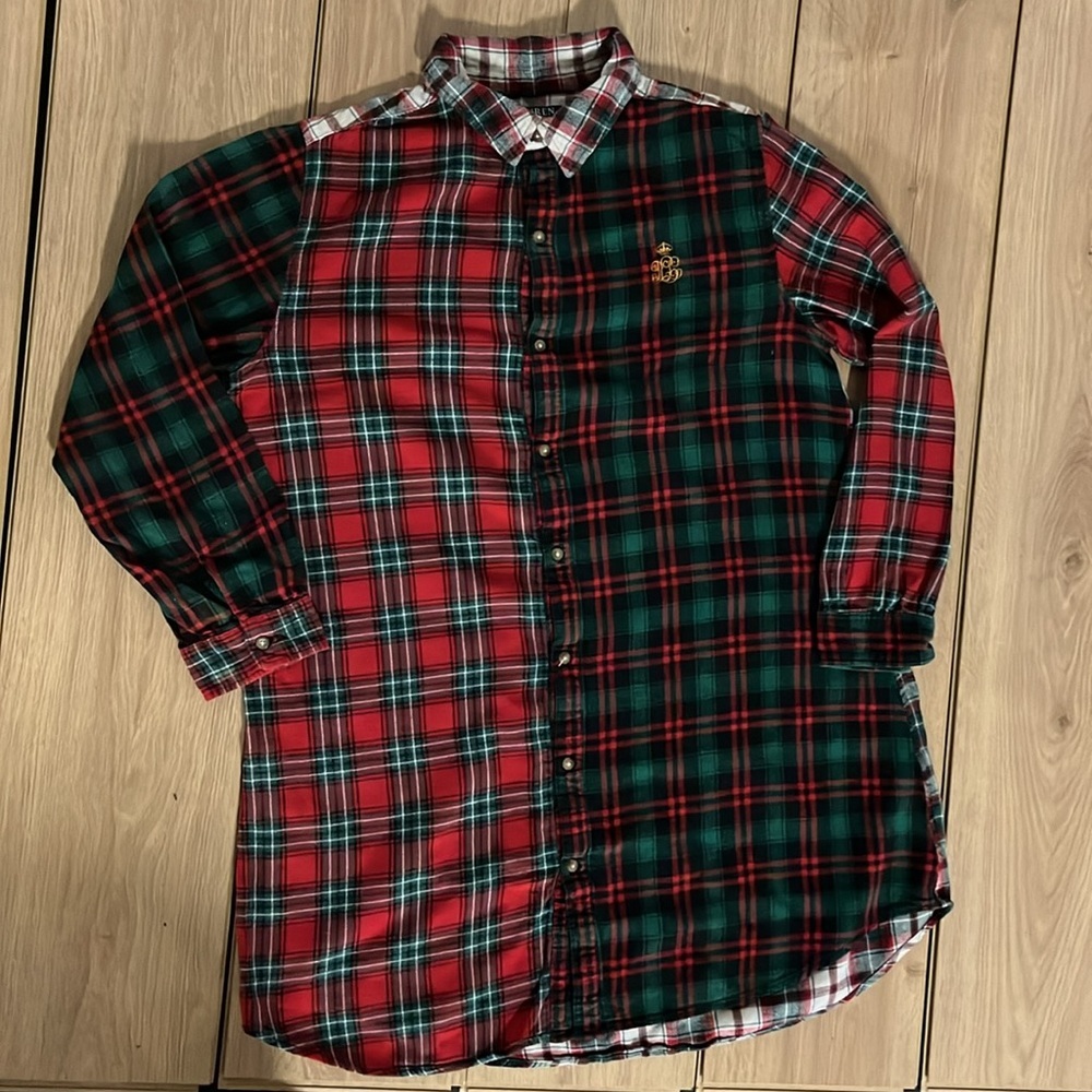 Ralph “Lauren” Polo Multicolor Patchwork Button U… - image 7